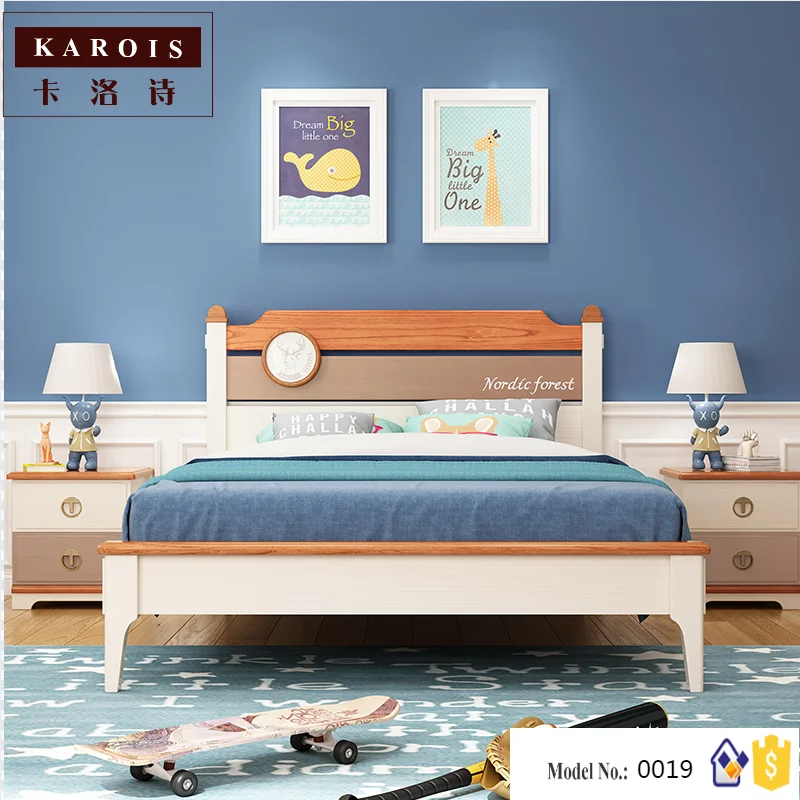 

KAROIS Solid Wood Children's Bed Boy Single Bed Girl Princess Bed Nordic 1.5 Youth Student Furniture Combination Set