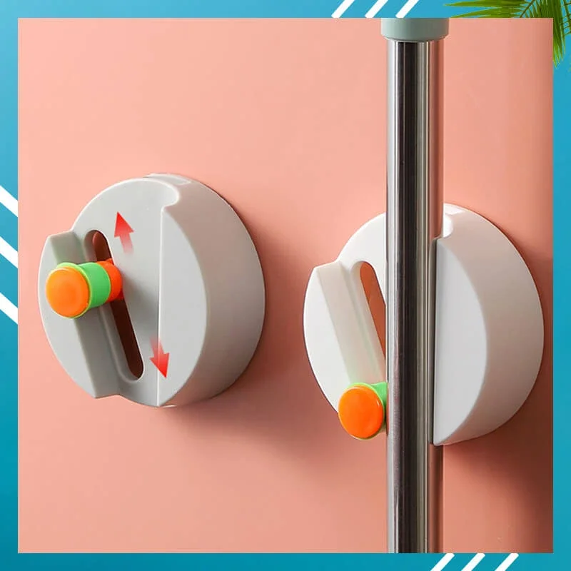 

Wall Mounted Mop Holder Multi-purpose Cradle Hook Hanger Adjustable Household Adhesive Storage Broom Hanger Mop Hook Racks