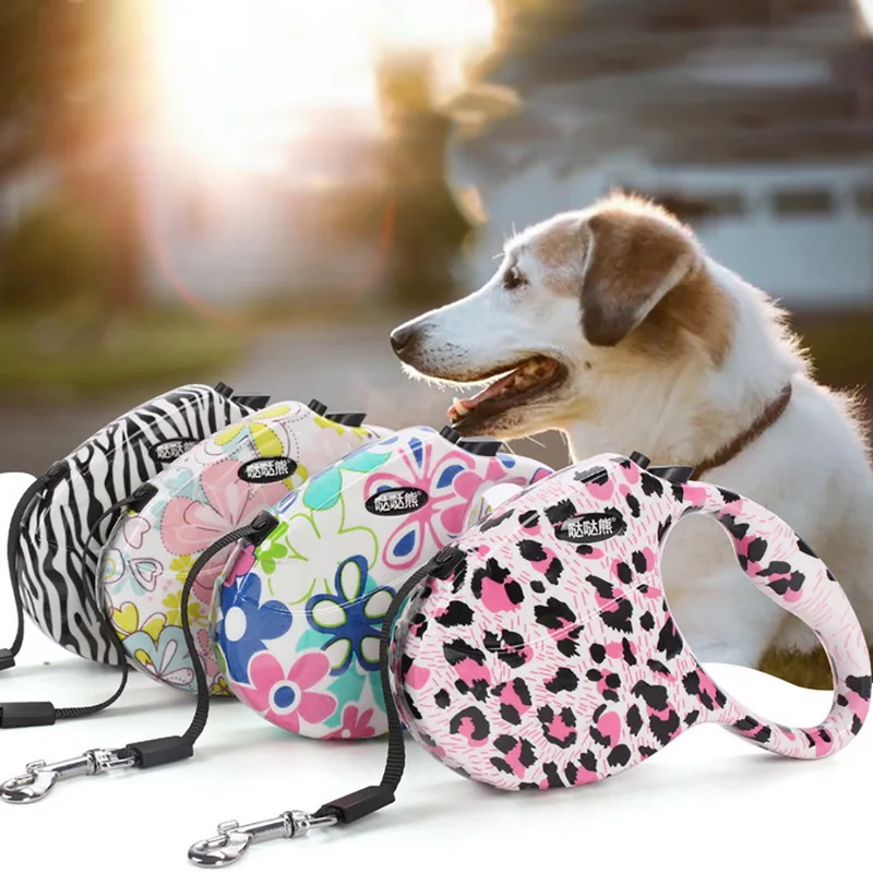 Многоцветная шлейка для собак автоматический выдвижной поводок из АБС пластика