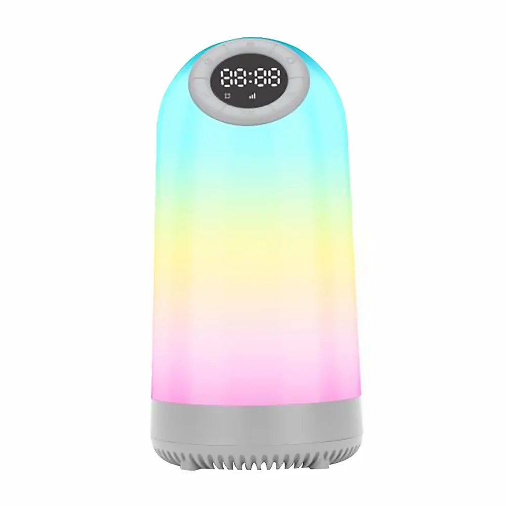 

Wireless Bluetooth Speaker Musical Night Light Portable Digital Alarm Clock Rechargeable Touch Dimmable Bedside Lamp