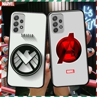 avengers marvel logo phone case hull for samsung galaxy a70 a50 a51 a71 a52 a40 a30 a31 a90 a20e 5g a20s black shell art cell co