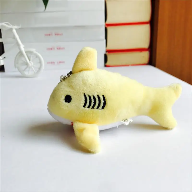 1 шт. Kawaii 12 см брелок подарок Акула плюшевая мягкая игрушка кукла детские маленькие мини-плюшевые игрушки милые плюшевые 4 цвета - Цвет: Yellow