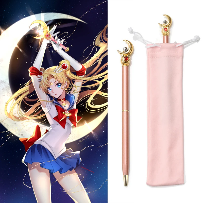 Anime Sailor Moon Cosplay Prop Accessories Ballpoint Pen Student Cute Pen Ball Pen Fans Gift Action Toy Figures Stationery Toy - Цвет: 1pcs