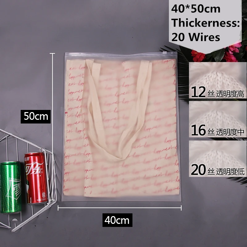 10pcs - 40cmx50cm StoBag 10 шт. матовая прозрачная пластиковая ткань для упаковки, дорожная сумка для хранения, водонепроницаемая сумка на молнии с замком, Самоуплотняющаяся матовая переносная сумка - Цвет: 10pcs - 40cmx50cm