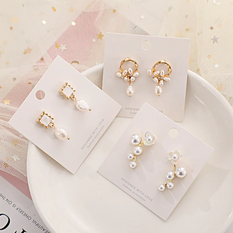 Ассиметричные серьги Han Edition женские длинные RUANME пара сережек с маленькими