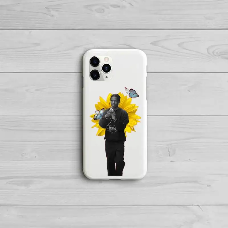 

ASAP Mob Asap Rocky Rapper Phone Case Candy Color White for iPhone 11 pro XS MAX 8 7 6 6S Plus X 5S SE 2020 XR