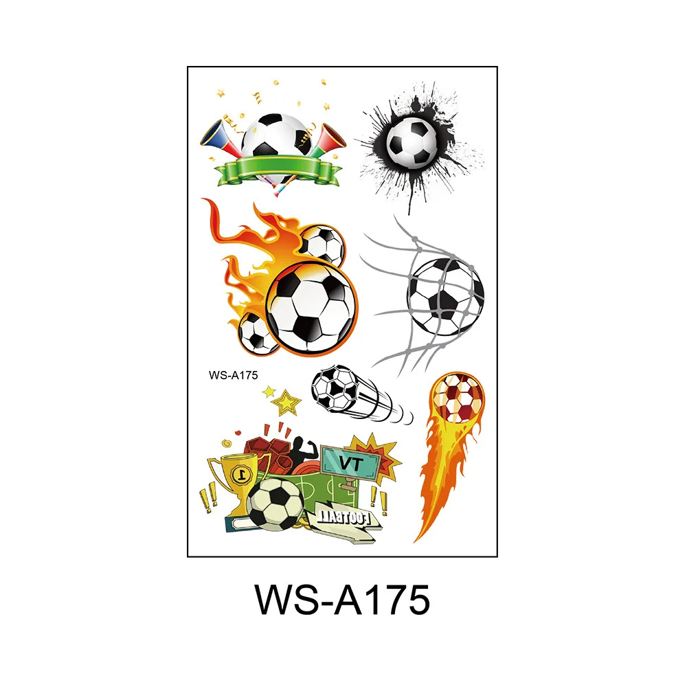 

Football Tattoo Sticker Temporary Tattoo Men Women Children Body Art Arm Waist Fake Tattoos Waterproof Finger Tatoo Can Custom