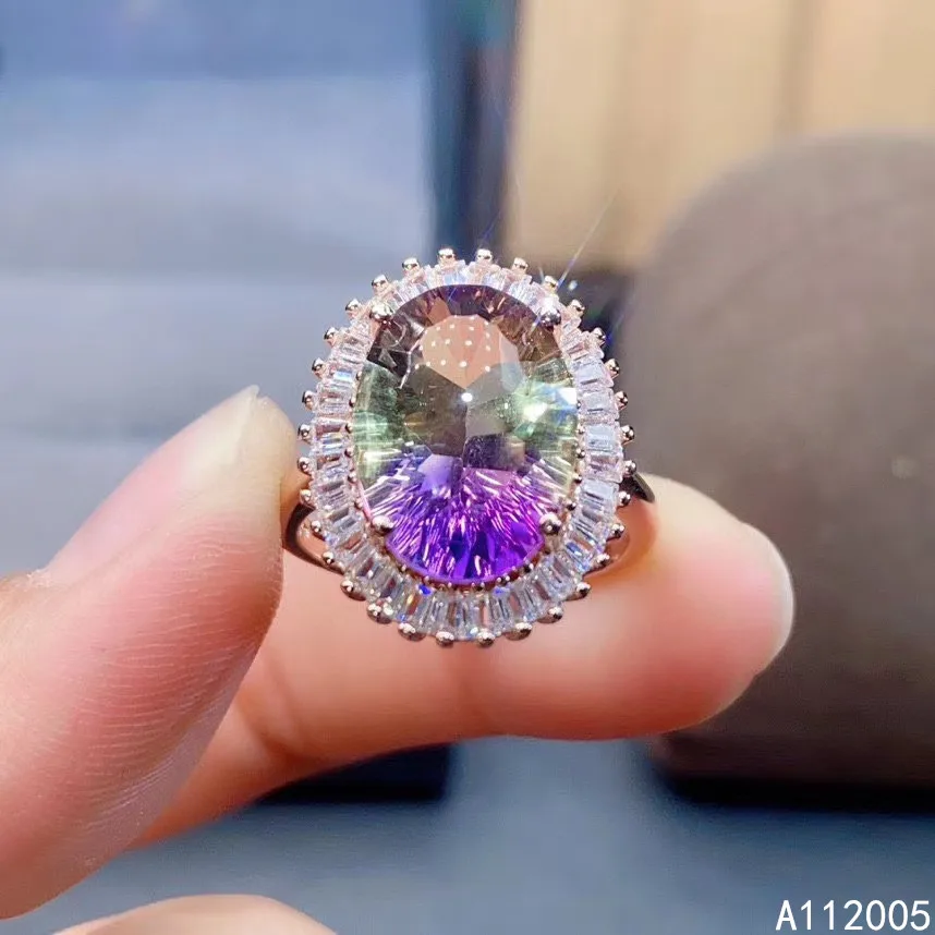 KJJEAXCMY ювелирное изделие из серебра с инкрустированным аметром новое