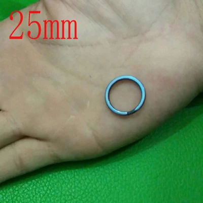 Blue 25MM Синий чистый титан Сплит Кольцо Брелок двойная петля круглый TC4 брелок пряжка EDC Открытый Кемпинг гаджеты J211 - Цвет: Blue 25MM