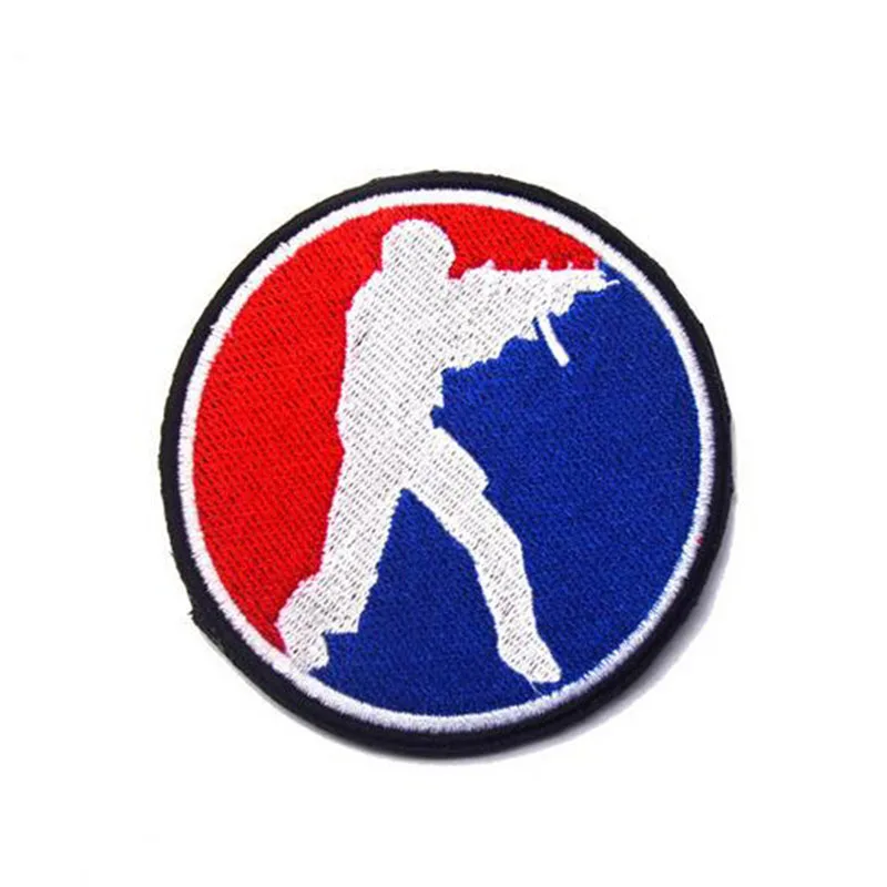 1 шт. горячим паром CS двухсторонняя 100% Вышитые тактический форма знак крючок для