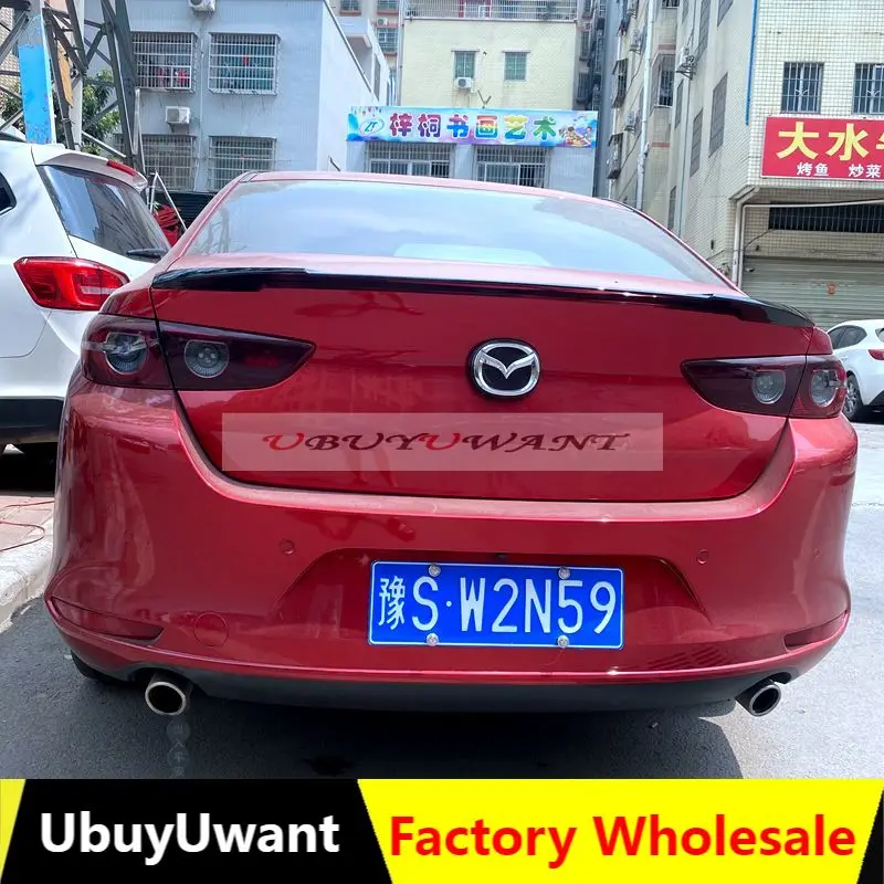 UBUYUWANT для 2019 2020 Mazda 3 Axela седан Высокое качество ABS Автомобильный задний спойлер