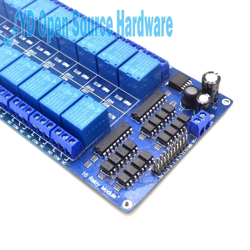 16 канальный релейный модуль с защитой оптрона LM2596 платы управления питанием 5 В