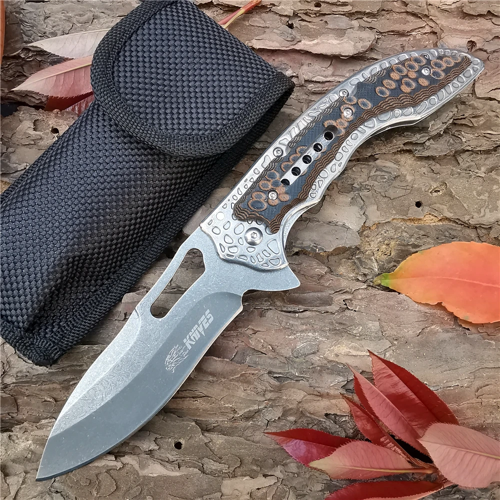 Походный Тактический карманный складной нож 5CR15MOV для кемпинга охоты выживания