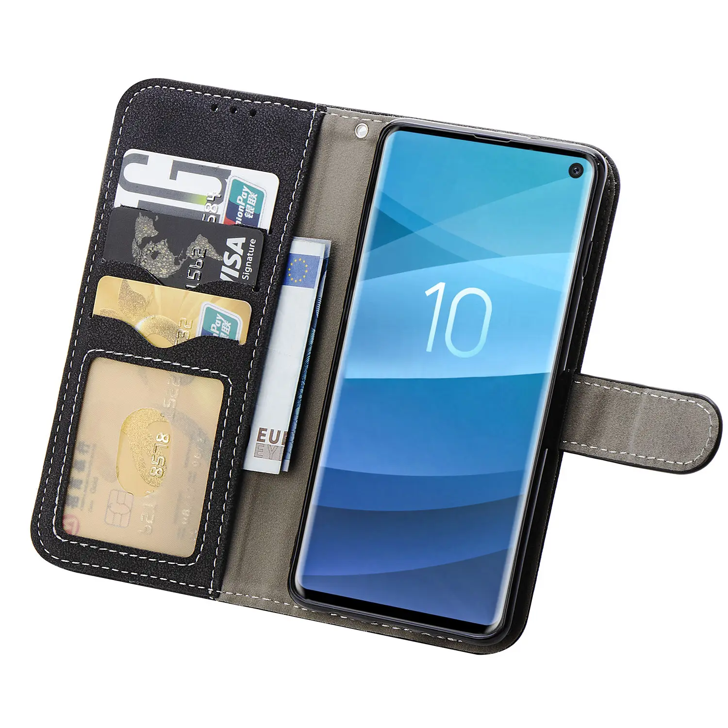 Кожаный чехол бумажник с откидной крышкой для Samsung Galaxy A51 A71 A10S A20S A30S A50S A70S A01 A10E A20E A