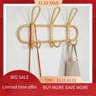 Настенные крючки из ротанга, настенная вешалка для пальто, органайзер для одежды, вешалка для одежды и шляпы, вешалка для украшения комнаты