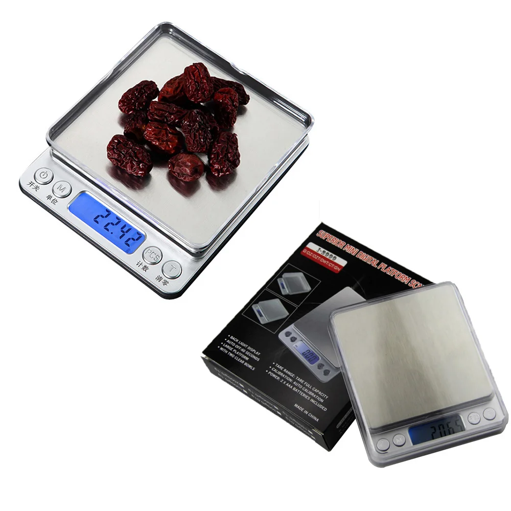 Urijk 0 01/0 1g ЖК дисплей Мини цифровые весы 500 г/1/2 кг/3 кг точность электронный грамм