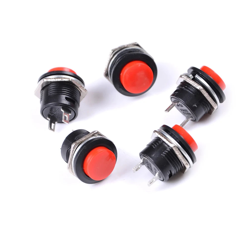 5 шт. красный самовозвратный Мгновенный кнопочный переключатель 24x19x19 мм оптовая