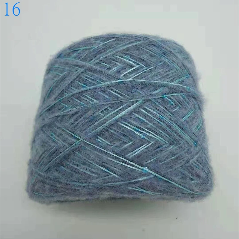 Сегментная окрашенная пряжа 50 г/шар Ангола влюбленные ощущения тонкая мохеровая