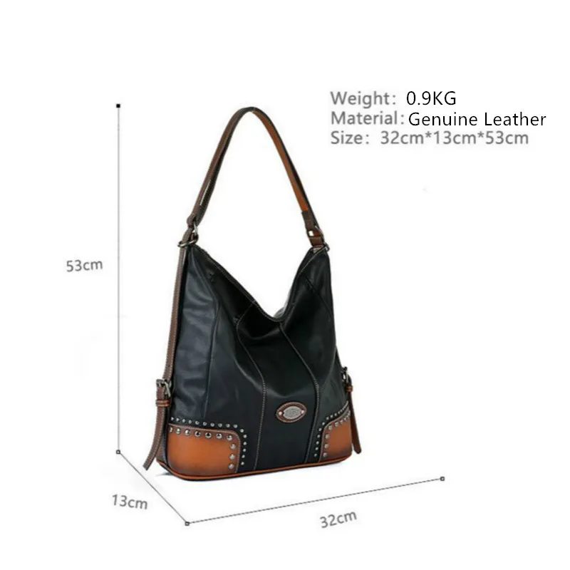 Роскошная Вместительная женская сумка через плечо из натуральной кожи женские