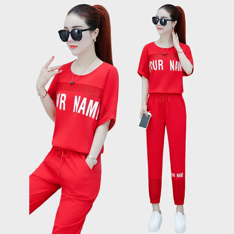 

Top selling product in 2020 Stylish clothes Sporting suit female High quality Lady clothes set Summer Youth 2 piece set 207