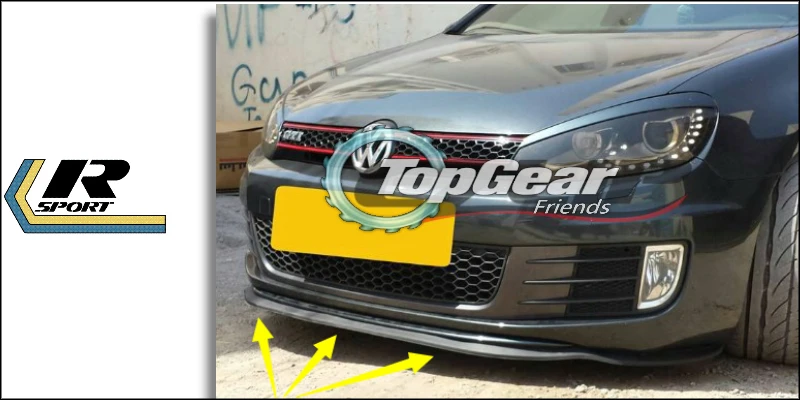 Дефлектор губ для бампера передняя юбка спойлер Volkswagen VW Golf 3 4 5 6 7|spoiler skirt|front spoilergolf