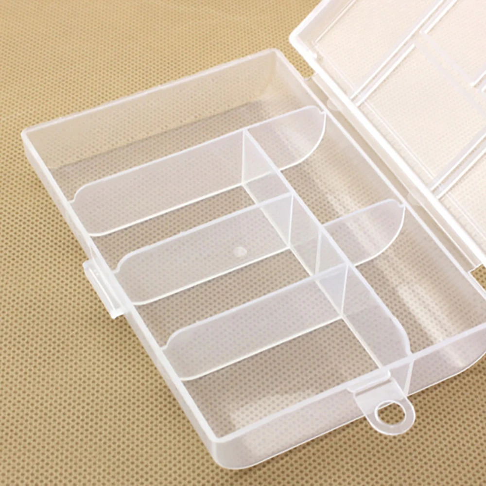 

6 Grid Plastic Jewelry Box Plastic Tool Box Adjustable Craft Organizer Storage Beads Bracelet Jewelry Boxes Toolbox