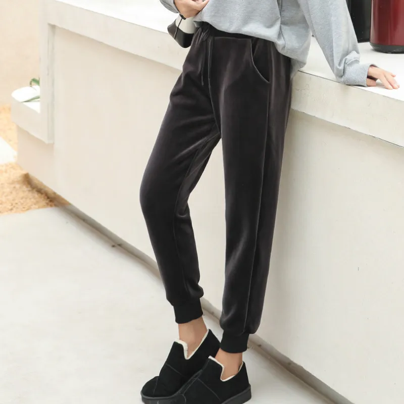 Толстые кашемировые спортивные штаны из овечьей шерсти женские брюки зимние