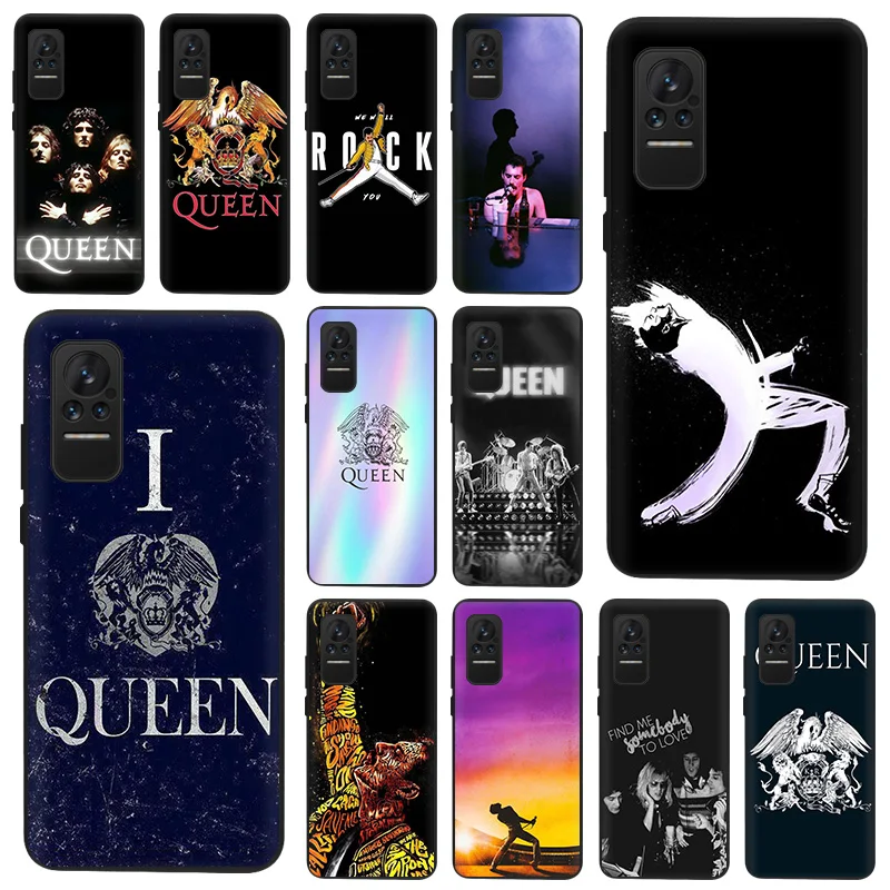 

Phone Case For Xiaomi Mi Poco X3 Pro NFC M3 5G F3 GT F1 Civi CC9E 8 9 A2 Lite 9T CC9 Redmi 10 Black Shell Cover Queen Band Funda