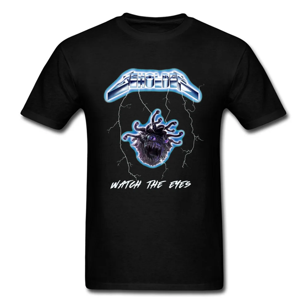 

Beholder-Camiseta de Metal pesado para hombre de Camiseta con estampado 3D de monstruo ocular de camisetas de la banda personali