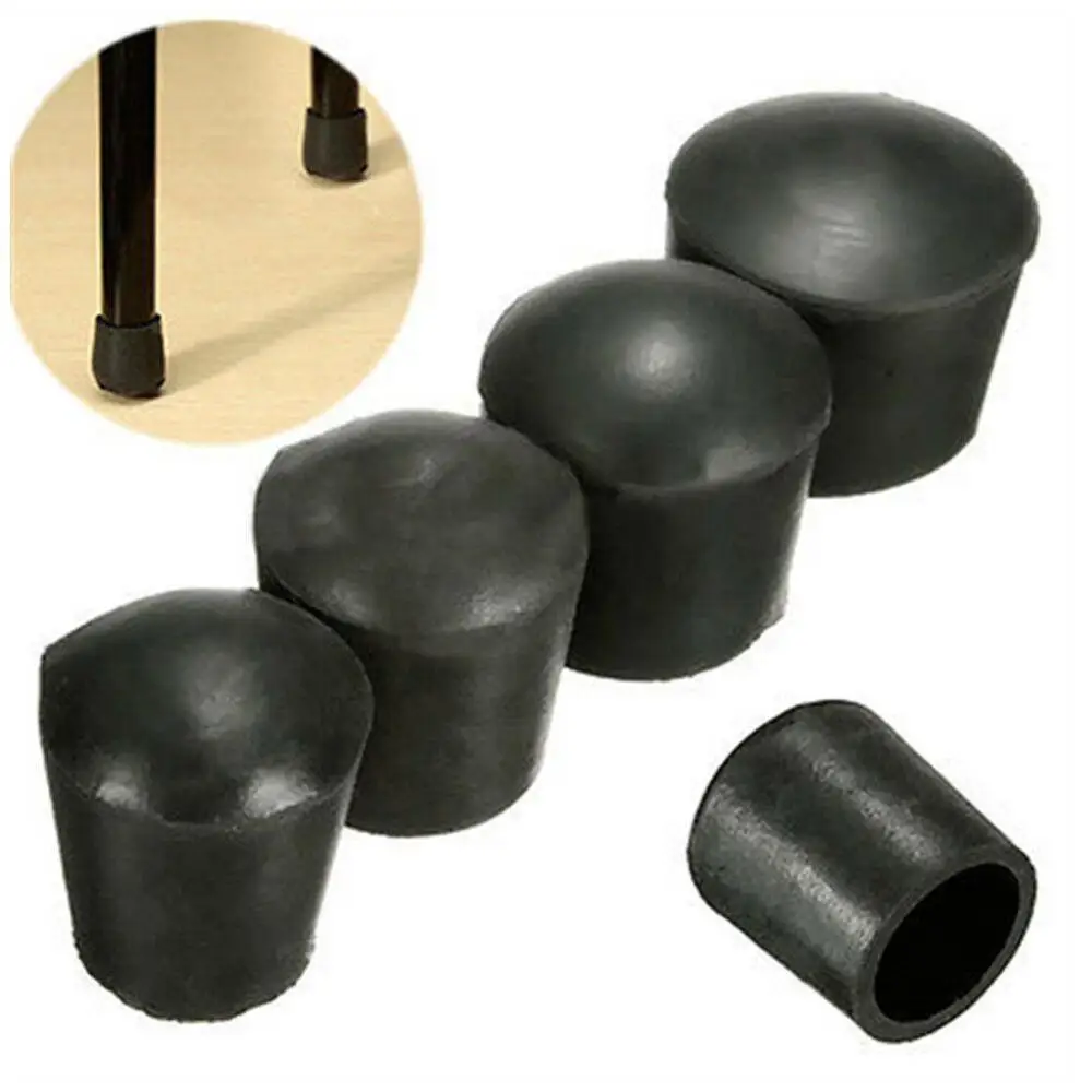 

4pcs PE Plastic Round Chair Leg Caps Covers Rubber Feet Protector Pad Furniture Table Covers 16mm/19mm/25mm/30mm