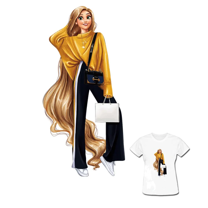 Патчи принцессы Diy наклейки с утюгом для футболки куртки теплопередачей одежды