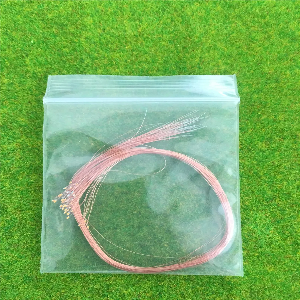 50 шт. 0402 SMD светодиодный светильник со шкалой HO N OO, предварительно припаянный micro litz проводной светодиодный провод 20 см для освещения diorama - Цвет: warm light