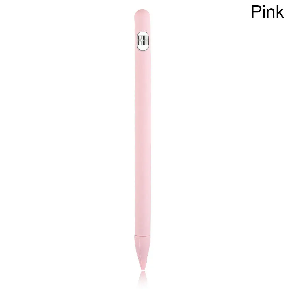 Розовый Полноцветный Мягкий силиконовый чехол для Apple Pencil, силиконовый чехол для iPad Pro Tablet Touch Pen, карандаш-стилус, чехол - Цвета: Розовый