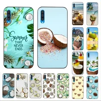 yndfcnb beach coconut fruit phone case for samsung a51 01 50 71 21s 70 10 31 40 30 20e 11 a7 2018