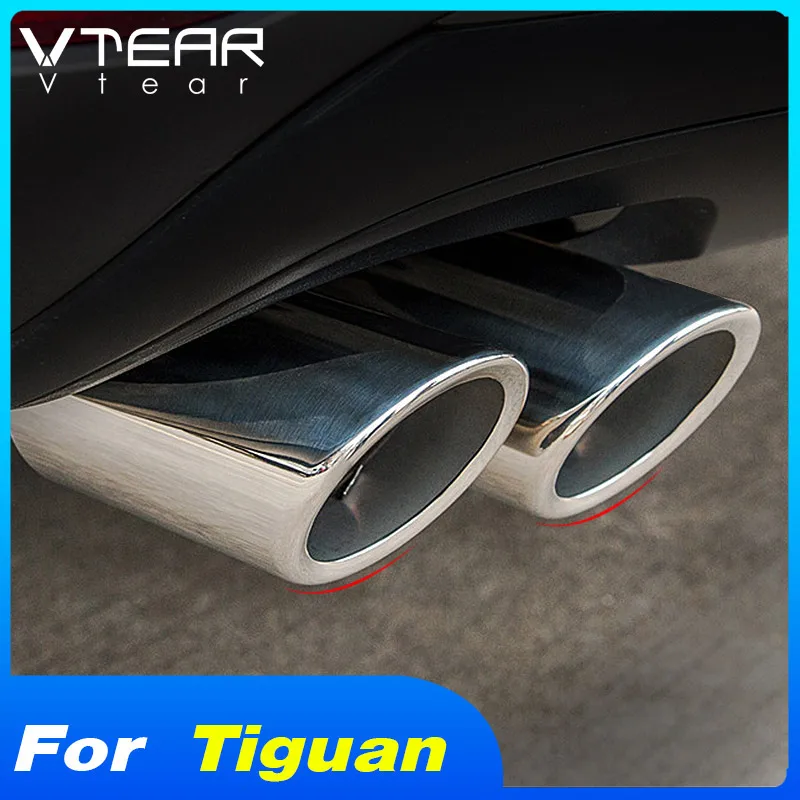 Vtear для VW Tiguan тигуан 2020 2019 автомобильный наконечник выхлопной глушитель трубы