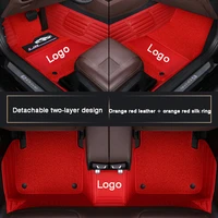 hlfntf full surround car floor mat for subaru xv 2018 outback forester 2009 legacy waterproof car accessories