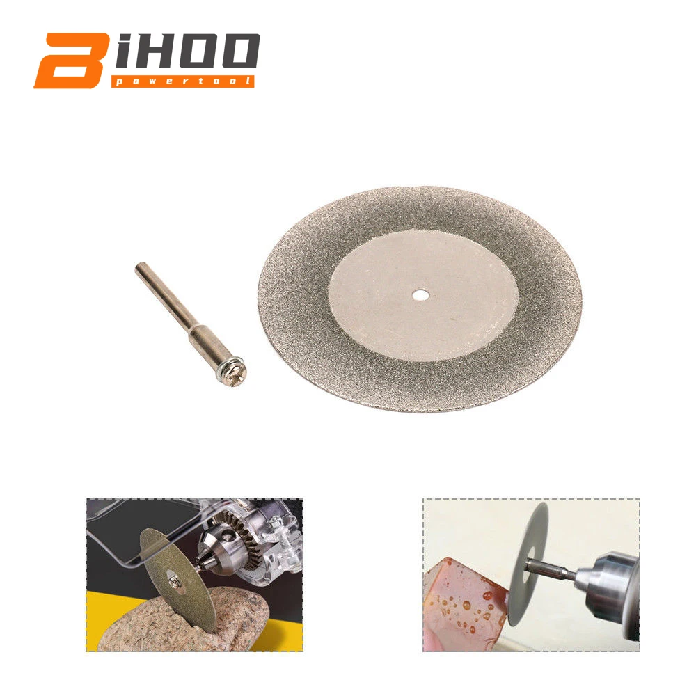 

50/60mm Diamond Cutting Discs Wheel Saw Blades Mandrel Cut Off Discs Drill Shank 3mm for Rotary Tool