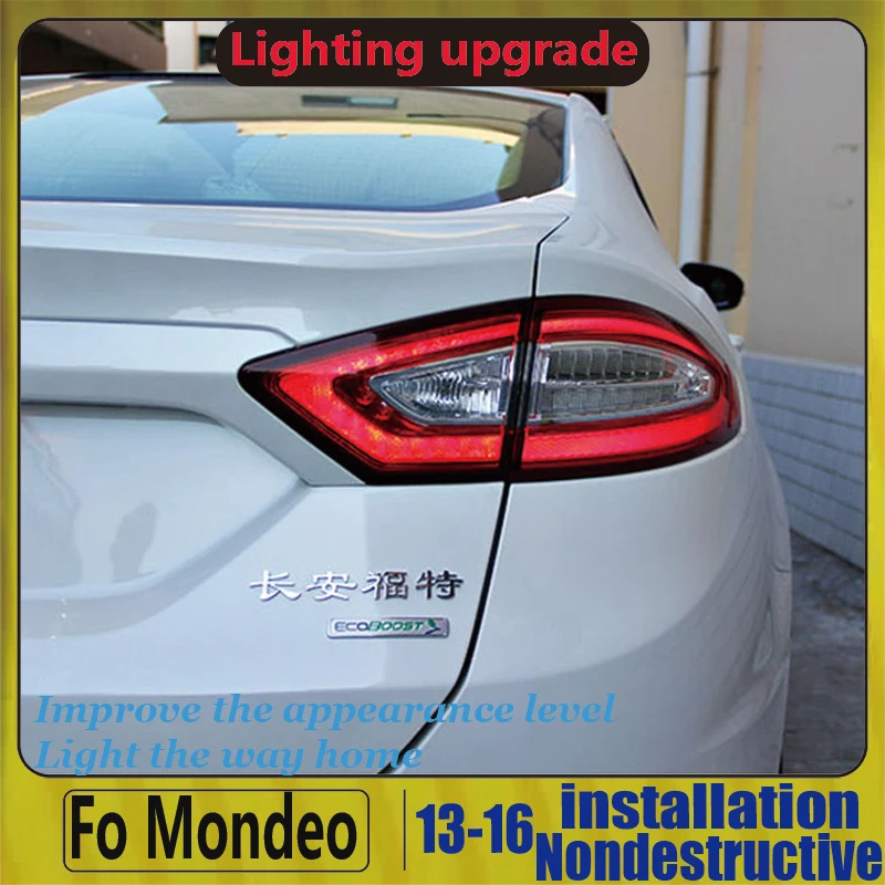 Для FORD Fusion Титан Mondeo светодиодный задний фонарь 2014 2015 2016 хвост светильник