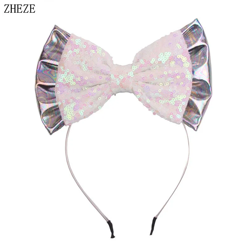 Головной убор с блестками и металлическим блеском для детей аксессуары волос 5