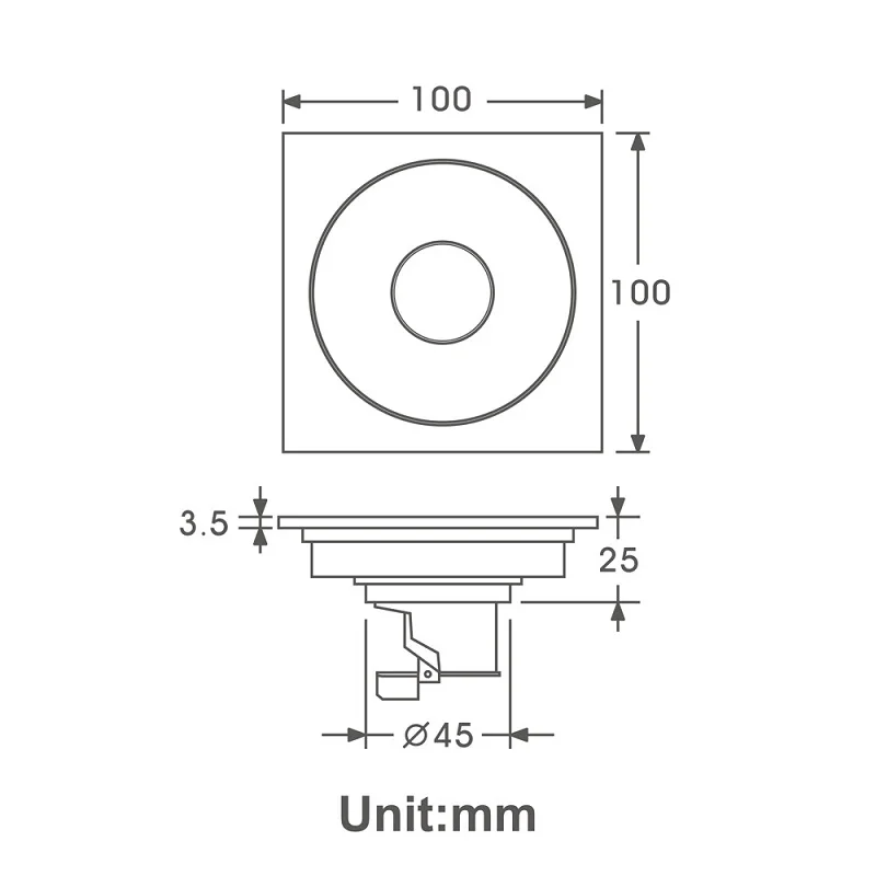 

All copper square round rose gold washing machine deodorant floor drain