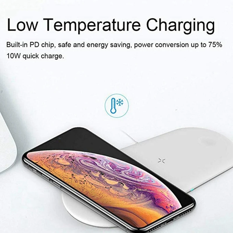 3 в 1 Беспроводное зарядное устройство для iPhone SE 2020/11 Galaxy S20/Note 10/S10/S9 Apple Watch
