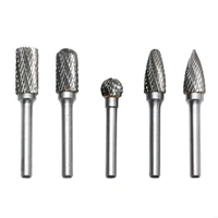 5pcs carbide burrs 10mm dia 6mm shank double cut rotary file cutting burs tool rotary drill die grinder bits