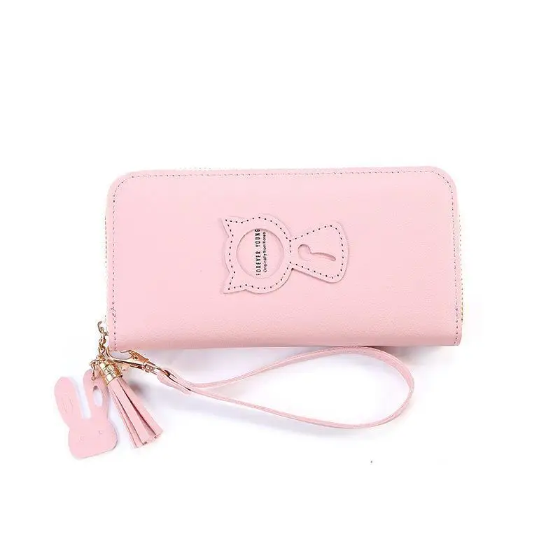 

New Long Women's Wallet Female Purses Tassel Coin Purse Card Holder Wallets Female Pu Leather Clutch Money Bag Pu Leather Wallet