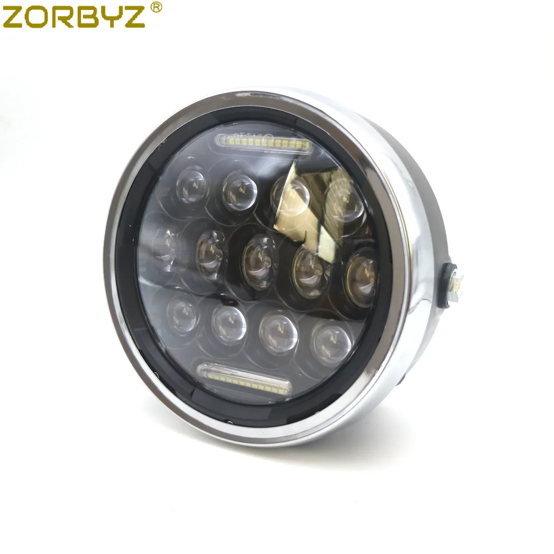 ZORBYZ черная 7 ''светодиодная круглая фара с DRL 28 43 мм кронштейн вилки для Honda CB400