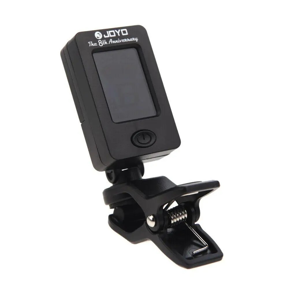 JOYO JT-01 Guitar Tuner Adjustable High-sensitive Mini Digital LCD Clip-on for Bass Violin Ukulele Part Accessories | Спорт и