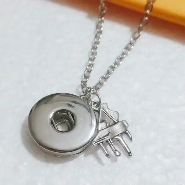 Модные унисекс художники ожерелье с изображением пианино кулон кнопкой ожерелья
