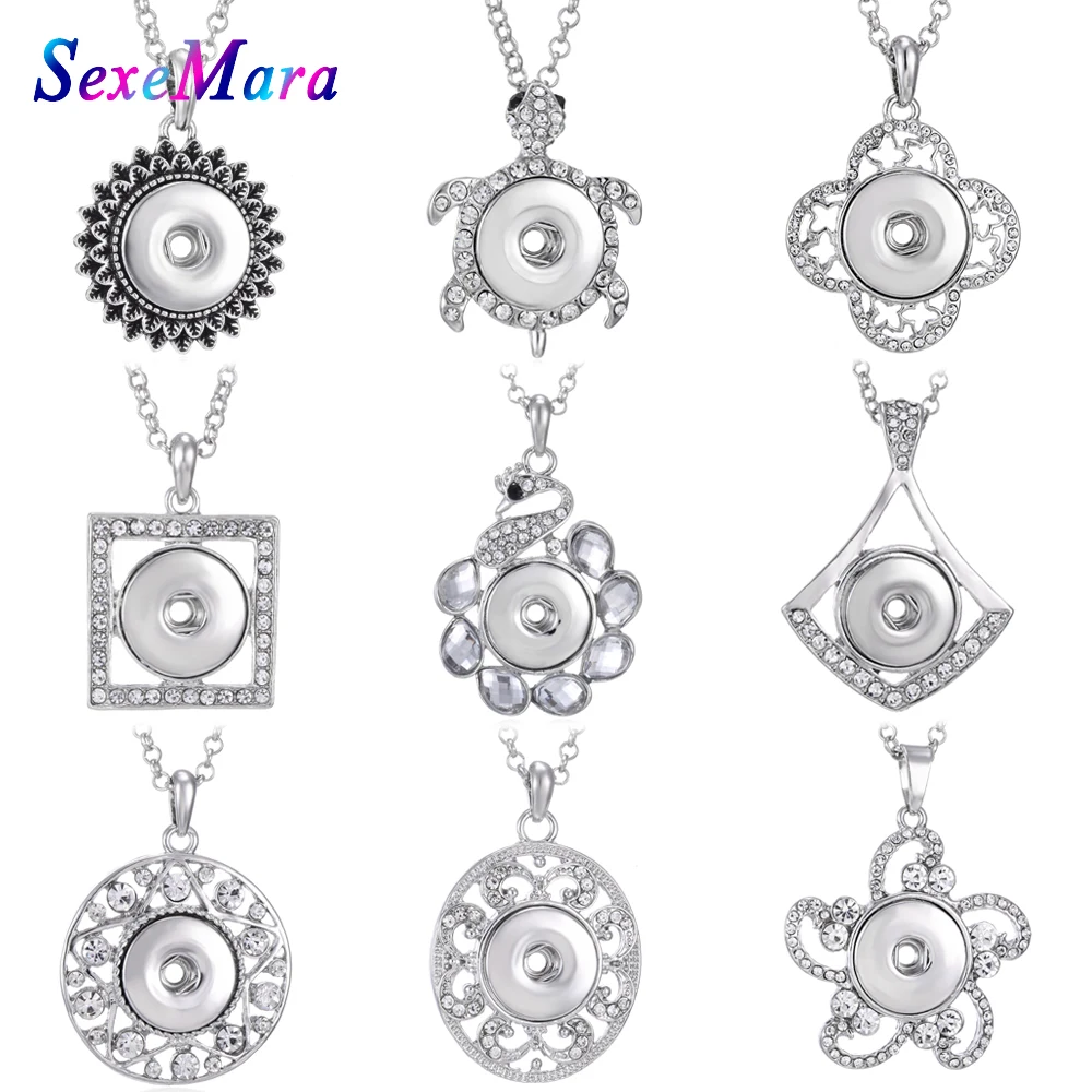 Модное колье ожерелье ювелирные изделия для женщин 18 мм кнопки бусы кулон (длина