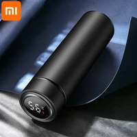 xiaomi 500ml smart insulation cup water bottle led digital temperature display stainless steel thermal mugs intelligent cups new
