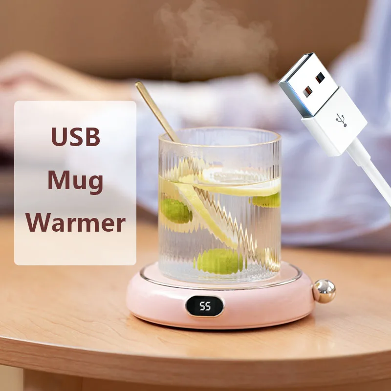 

Mug Warmer, USB Coffee Cup Warmer with 8H Automatic Shut Off Beverage Cup Heater for Office/Home to Warm Coffee Tea Milk Candle