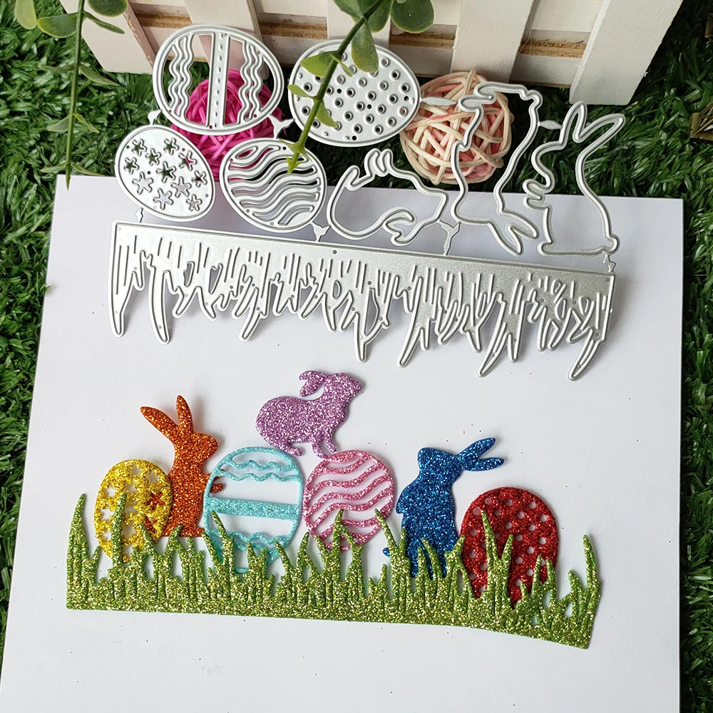 

New Easter Bunny Easter egg plant metal cutting die mould scrapbook decoration embossed photo album decoration card making DIY